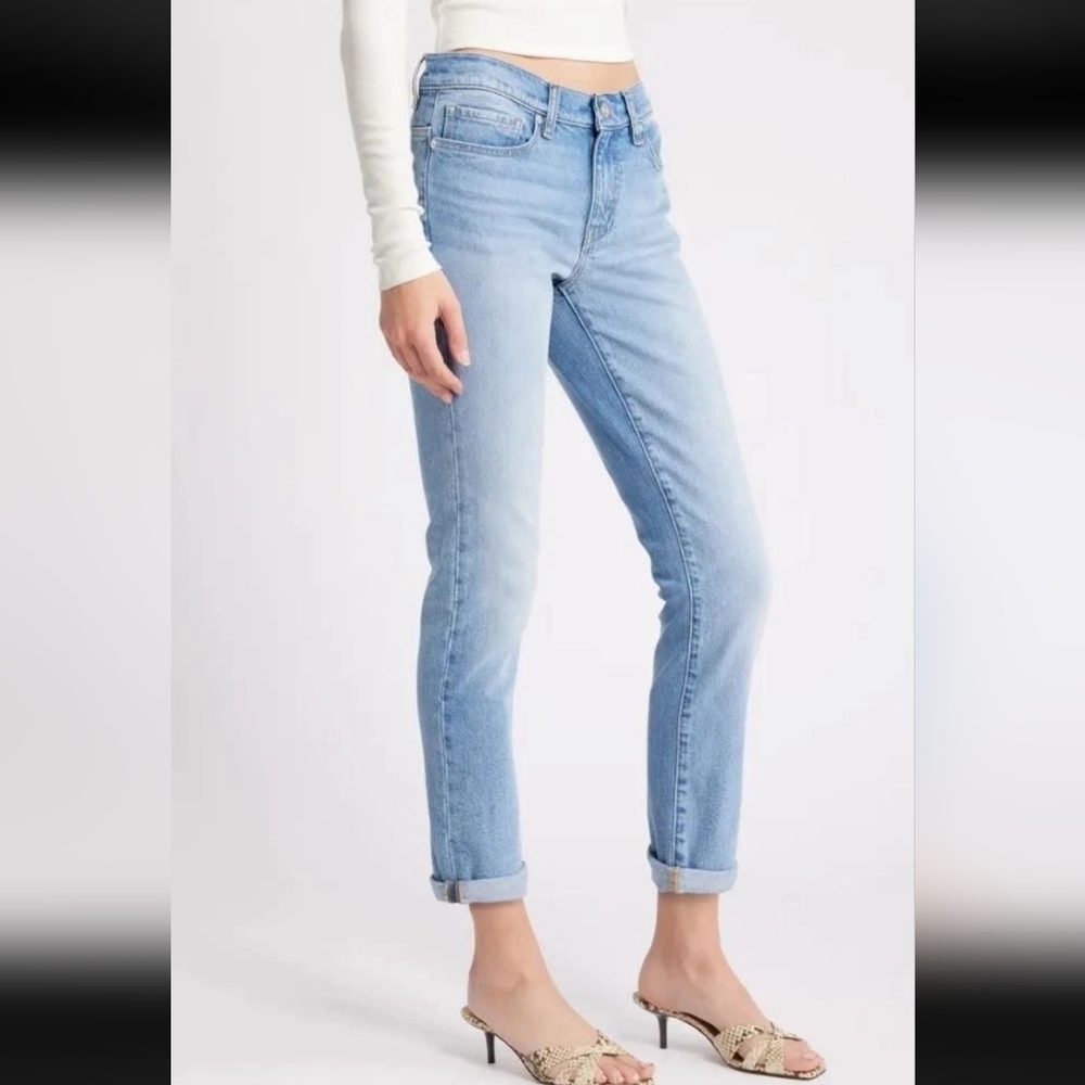 Frame Le Garcon Mid-Rise Straight Cuffed Denim Jeans-NWT - Picture 2 of 15